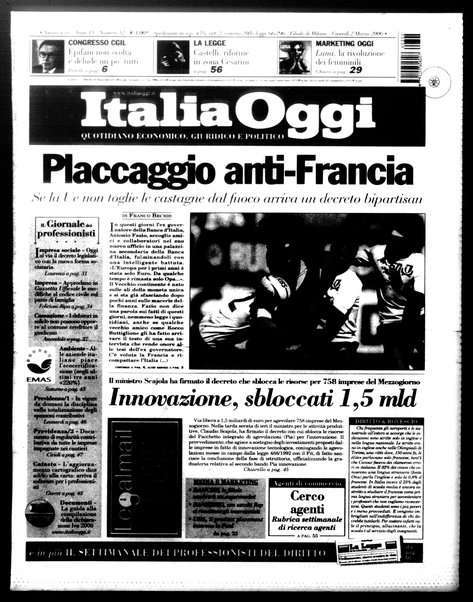 Italia oggi : quotidiano di economia finanza e politica